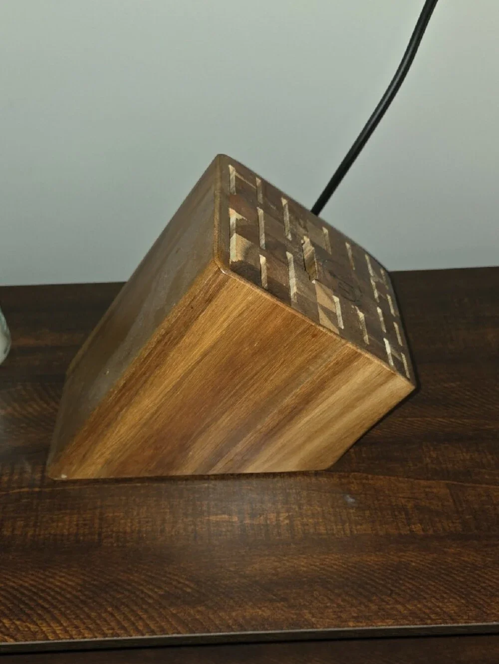 Pampered Chef Wooden Knife Block